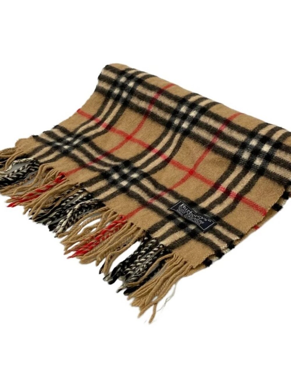 Burberry's - Beige Multi Cashmere Scarf